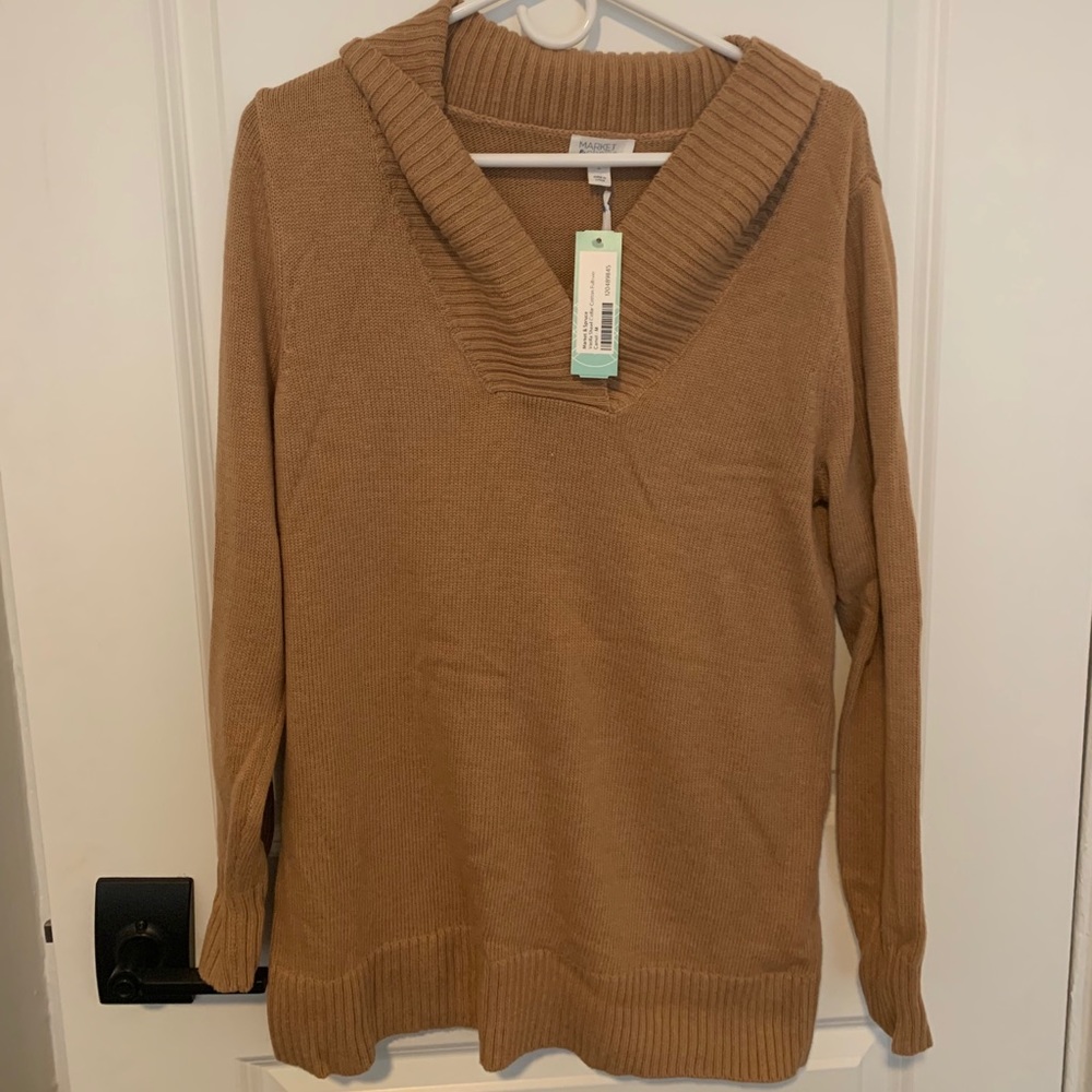 Vaolla shawl collar cotton pullover